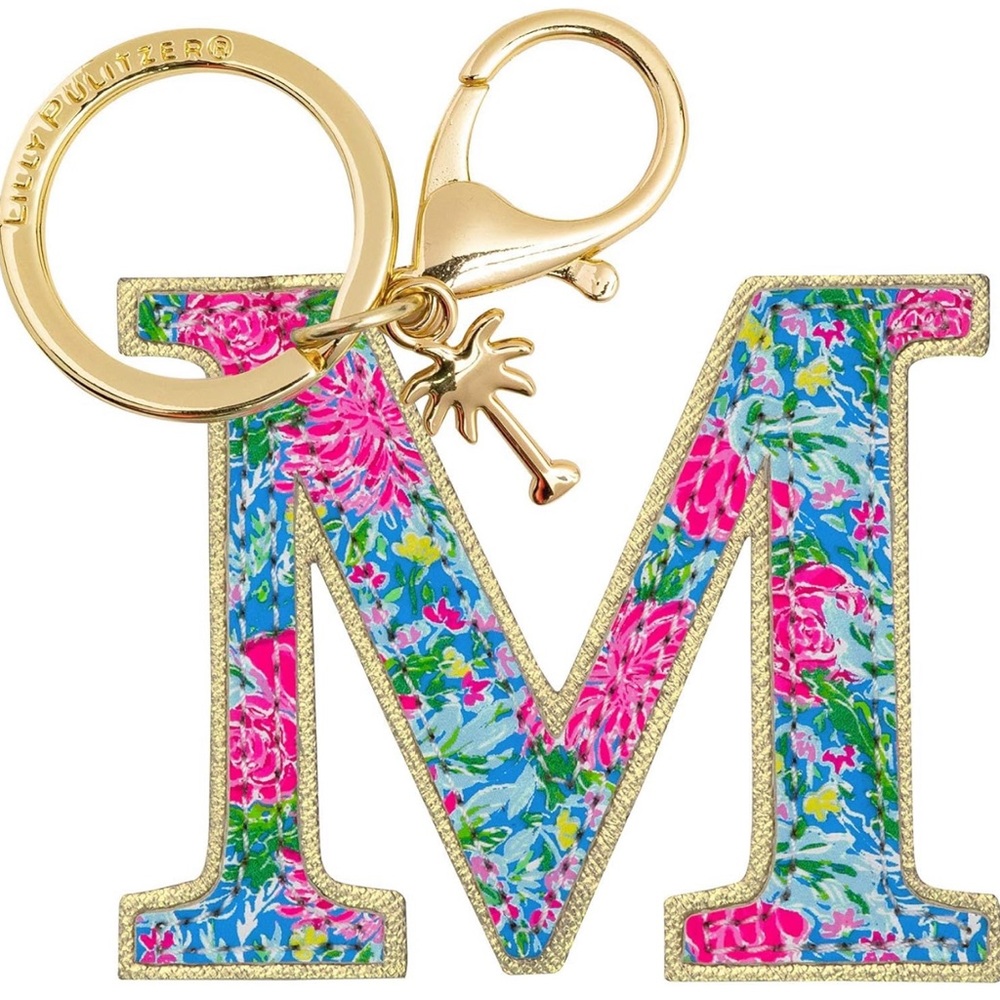 Lilly Pulitzer Leatherette Initial Keychain
